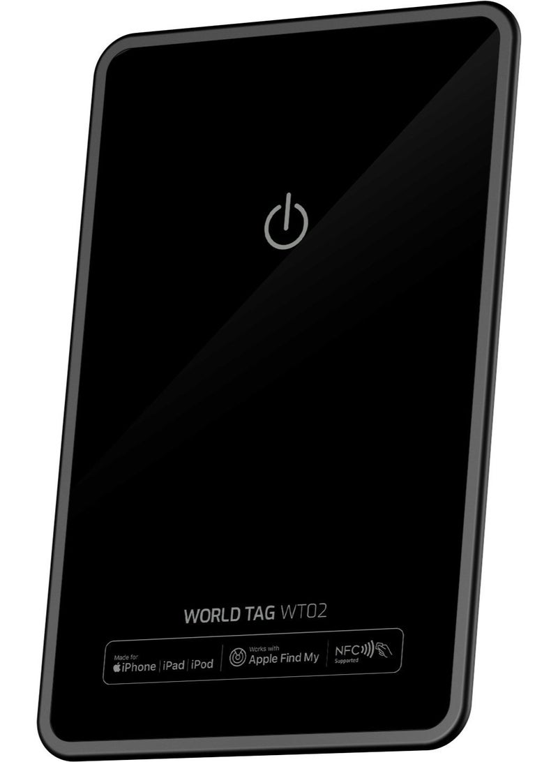 Ravoz WorldTag WT02 Slim Smart Tag Apple Find My iOS Only 1.7mm Ultra-Slim Wallet Finder Global Location Rechargeable Luggage Tag Beep Sound IP68 Waterproof Bluetooth Tracker for Wallets, Keys, Bags - Image 2